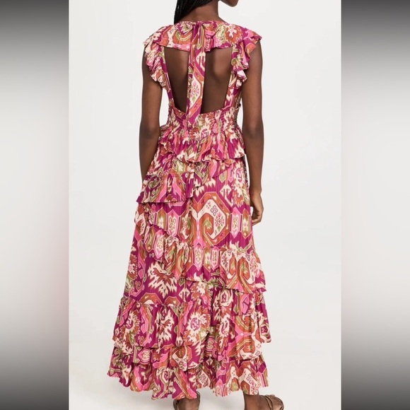 Love the Label Salome Metallic Dress Marrakech Pink Print - Picture 8 of 8